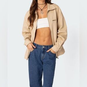 Edikted Canvas Oversized Utility Jacket